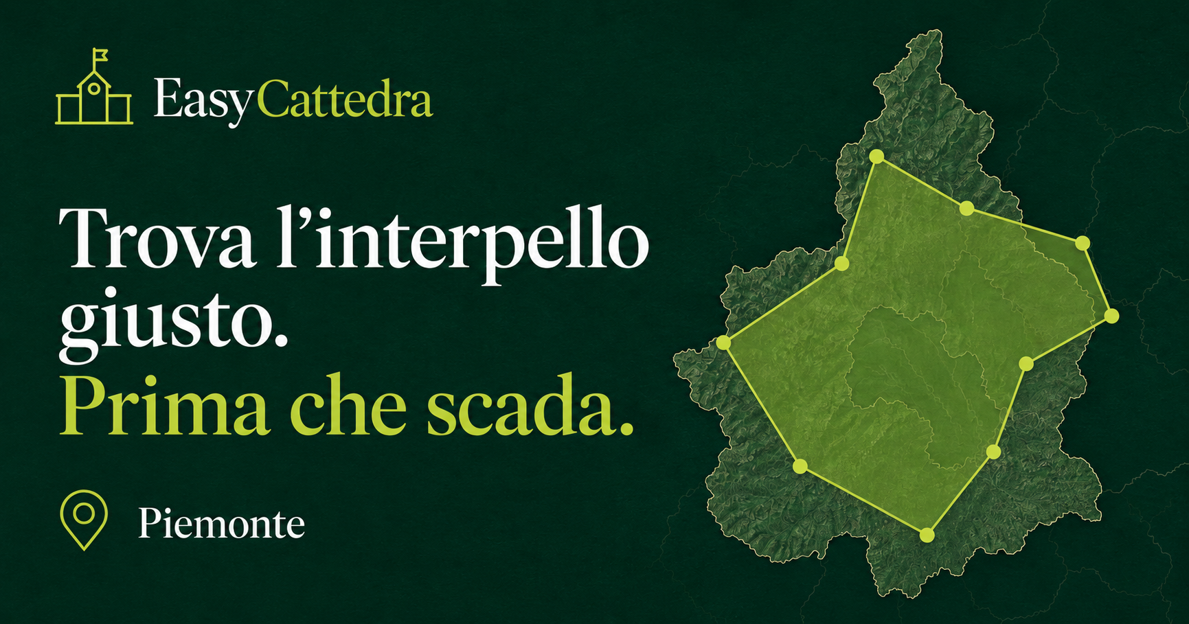 EasyCattedra. Trova l’interpello giusto prima che scada. Piemonte.